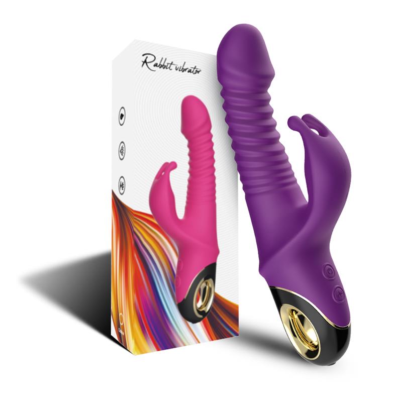 Vibrator with Thrusting and 360º Wiggling Purple - Image 3
