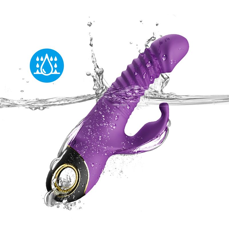 Vibrator with Thrusting and 360º Wiggling Purple - Image 9