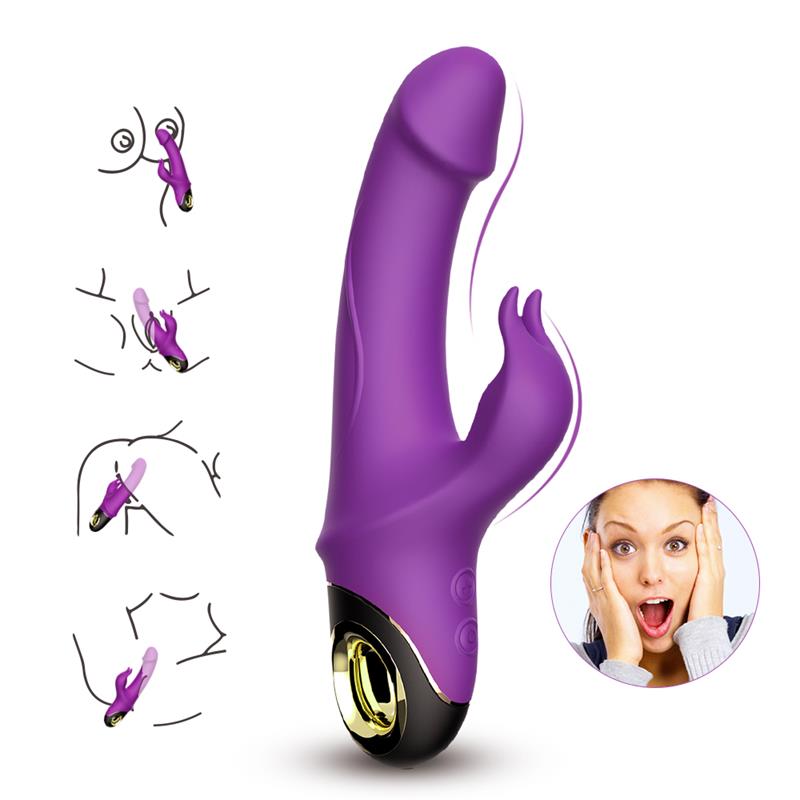 360º Rotation Rabbit Vibrator Purple - Image 5