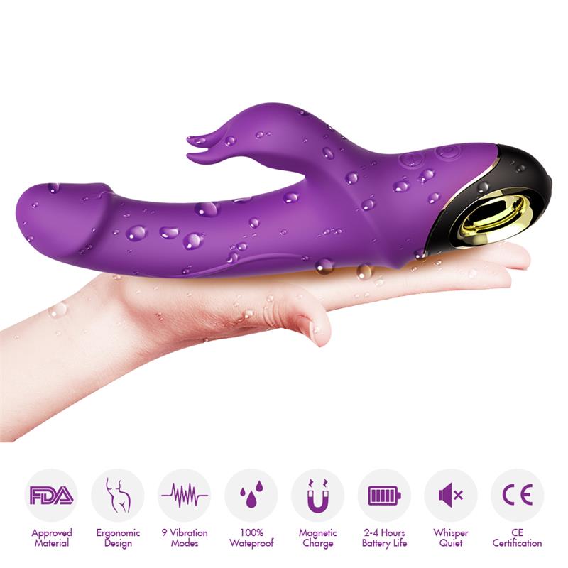 360º Rotation Rabbit Vibrator Purple - Image 10