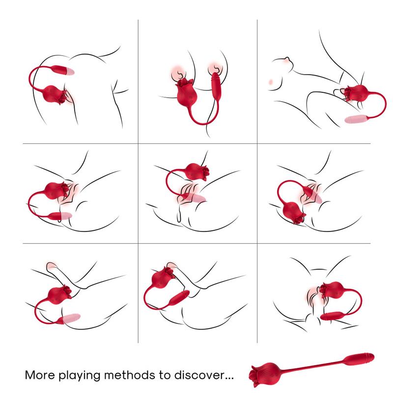 Vibrating Rose with Thrusting and Licking USB - Image 9