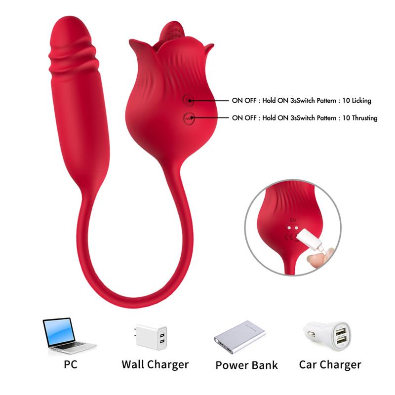 Vibrating Rose with Thrusting and Licking USB - Image 14