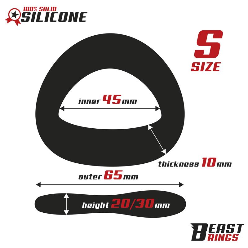 Penis Ring Solid Silicone 45 mm Size S - Image 2