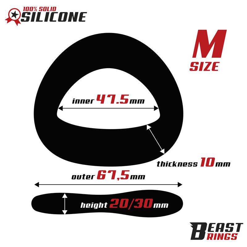Penis Ring Solid Silicone 47.5 mm Size M - Image 2