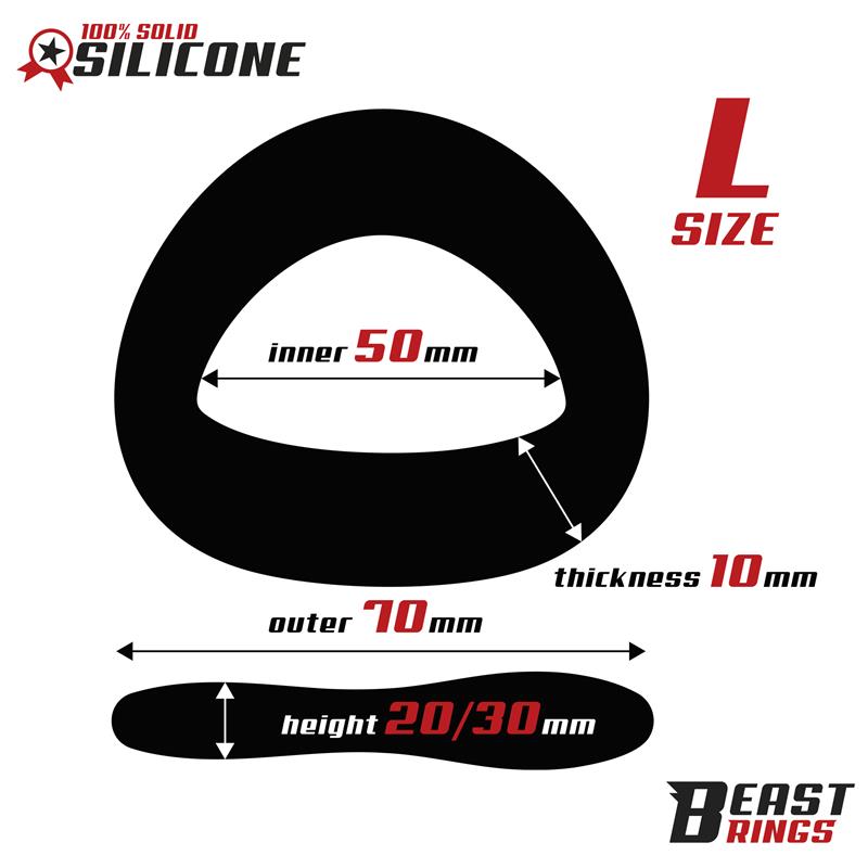 Penis ring Solid Silicone 50 mm Size L - Image 2