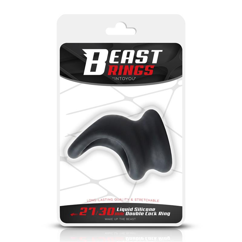 Double Penis Ring Liquid Silicone 27/30 mm - Image 9