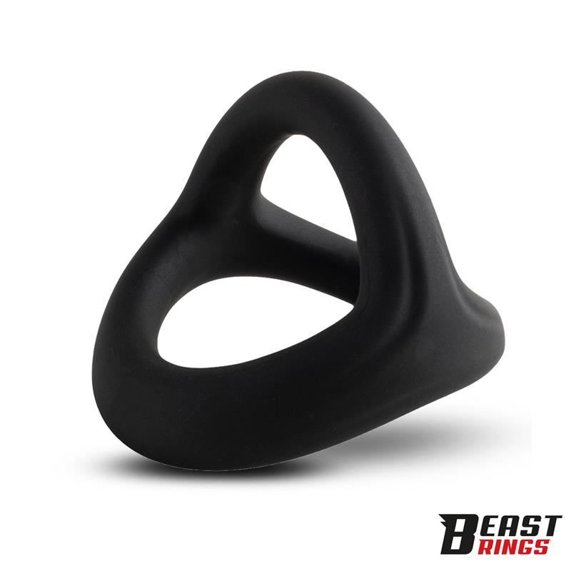 Triple Cock Ring Solid Silicone 40/35/32 mm Size S - Image 3