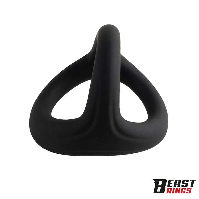 Triple Cock Ring Solid Silicone 44/38/35 mm Size M - Image 5