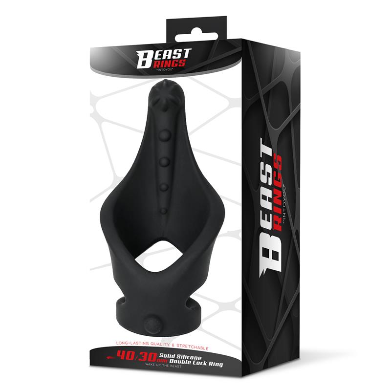 Double Penis Ring Solid Silicone 37/45 mm - Image 9