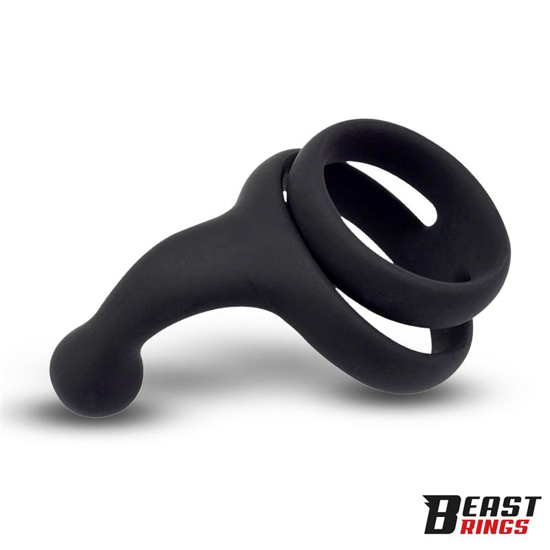 Double Penis Ring Solid Silicone 50/40 mm - Image 2