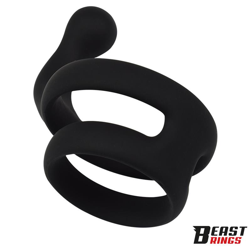 Double Penis Ring Solid Silicone 50/40 mm - Image 4