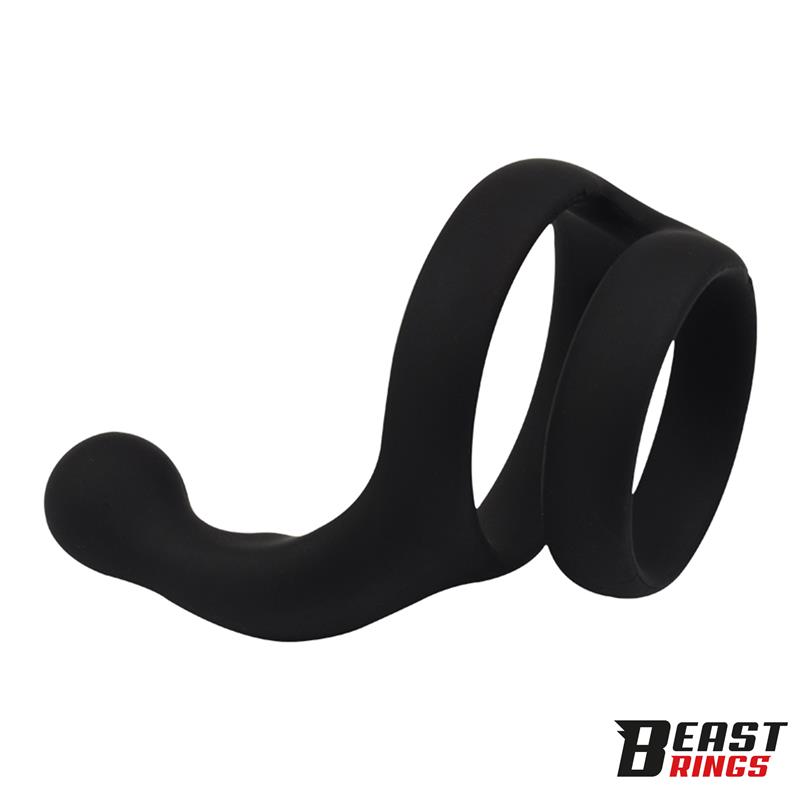 Double Penis Ring Solid Silicone 50/40 mm - Image 5