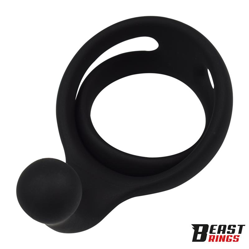 Double Penis Ring Solid Silicone 50/40 mm - Image 6