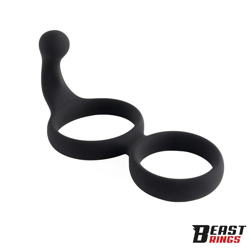 Double Penis Ring Solid Silicone 50/40 mm - Image 5