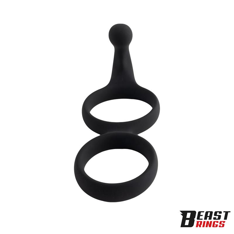 Double Penis Ring Solid Silicone 50/40 mm - Image 6