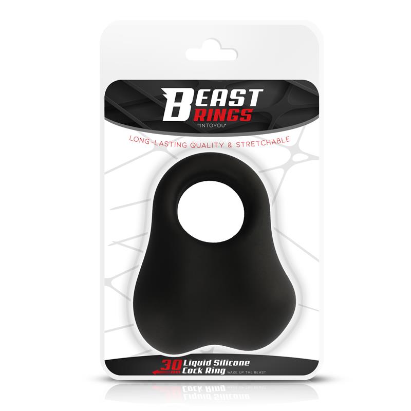 Penis Ring with Glass Balls Liquid Silicone 30 mm - Image 7
