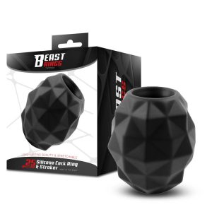 Penis Ring and Stroker Liquid Silicone 25 mm