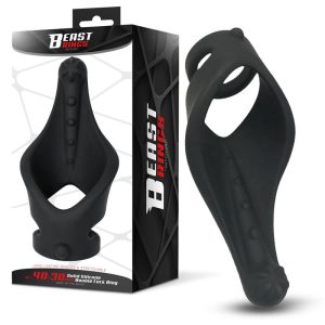 Double Penis Ring Solid Silicone 37/45 mm