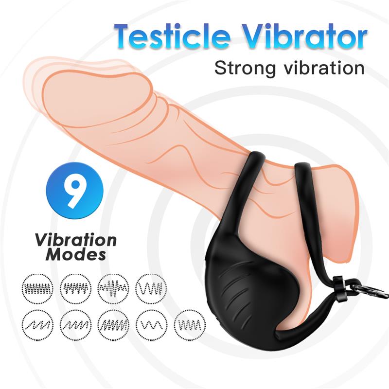 Vibrating Penis and Testicles Ring Adjustable - Image 8