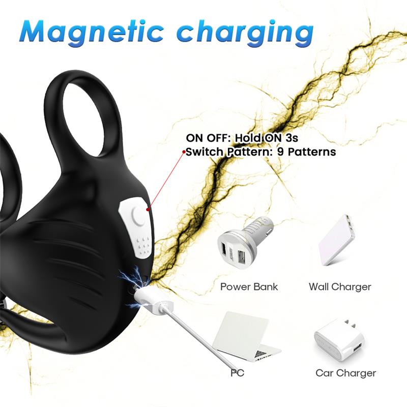 Vibrating Penis and Testicles Ring Adjustable - Image 10