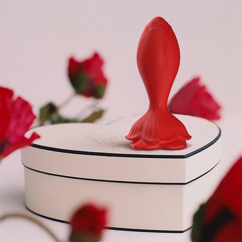 Vibrating anal plug with Rose Base - Image 6