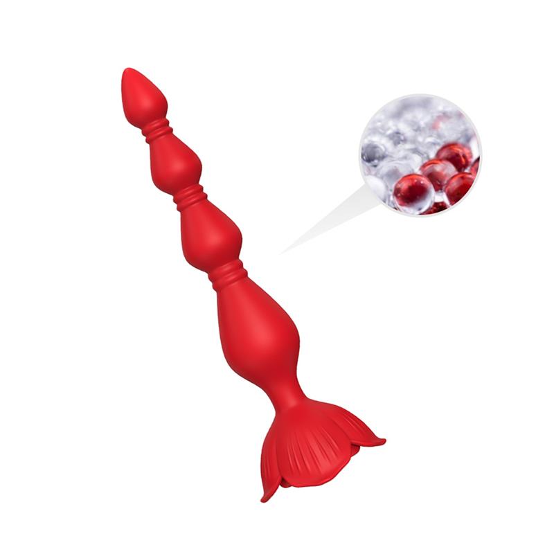 Vibrating Anal Beads with Rose Base - Image 7
