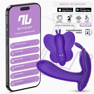 Wingy Butterfly Vibrator with App Dark Purple