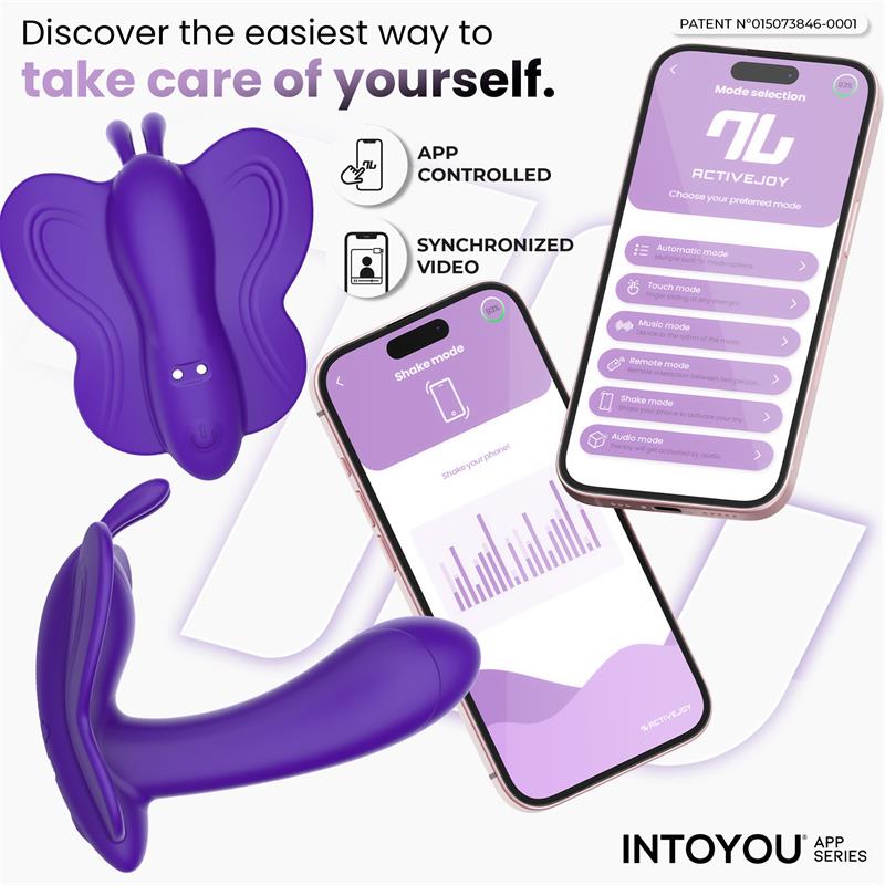 Wingy Butterfly Vibrator with App Dark Purple - Image 3