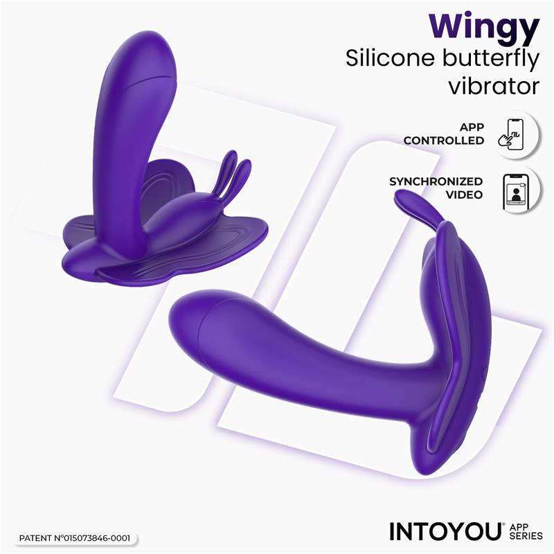 Wingy Butterfly Vibrator with App Dark Purple - Image 4