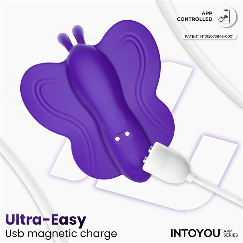 Wingy Butterfly Vibrator with App Dark Purple - Image 6