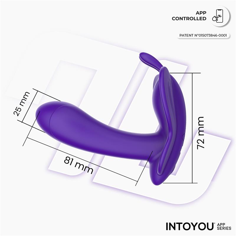 Wingy Butterfly Vibrator with App Dark Purple - Image 9