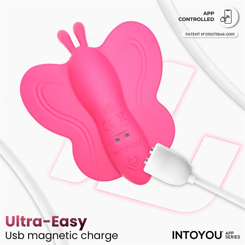 Wingy Butterfly Vibrator with App Peach Red - Image 10
