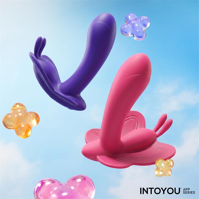 Wingy Butterfly Vibrator with App Peach Red - Image 11