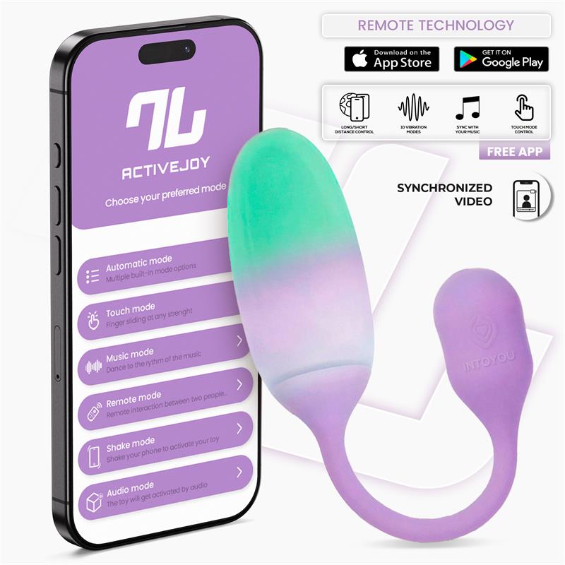 NexEgg Vibrating Egg Double Silicone Layer App Lilac/Pistachio
