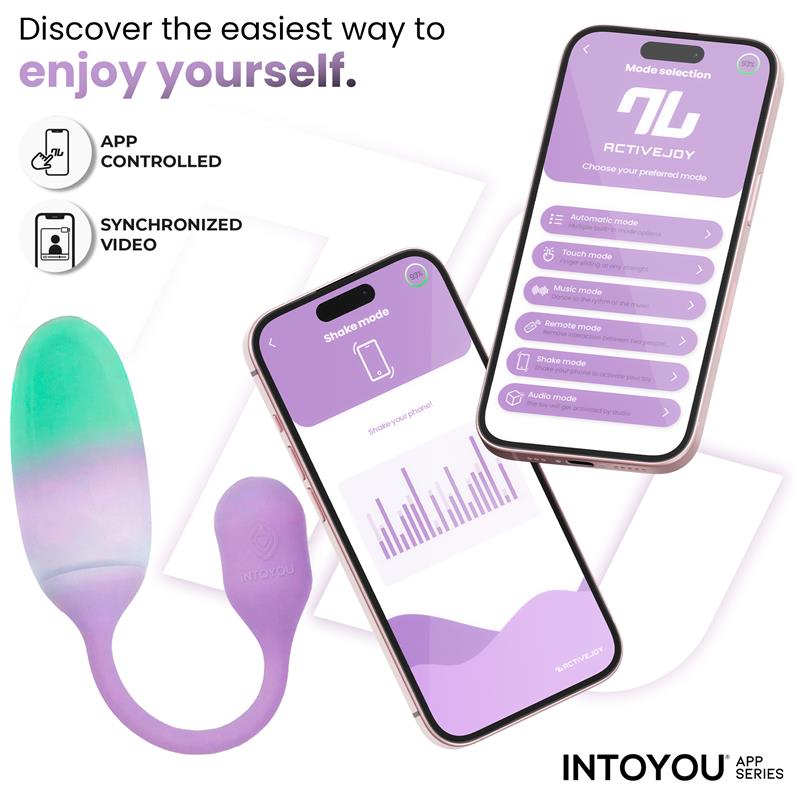 NexEgg Vibrating Egg Double Silicone Layer App Lilac/Pistachio - Image 2