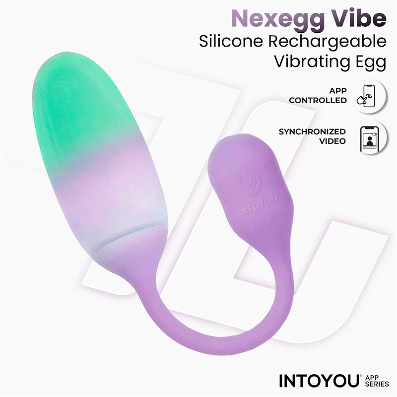 NexEgg Vibrating Egg Double Silicone Layer App Lilac/Pistachio - Image 3