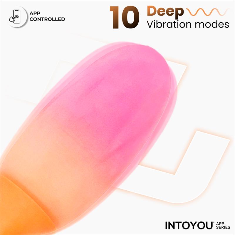 NexEgg Vibrating Egg Double Silicone Layer App Orange/Pink - Image 3