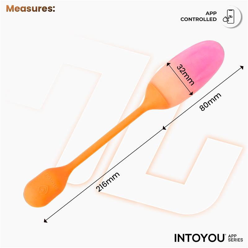 NexEgg Vibrating Egg Double Silicone Layer App Orange/Pink - Image 9