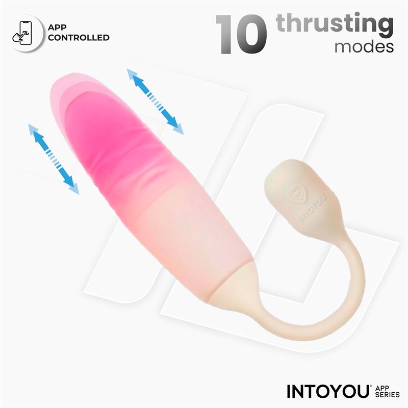 NexEgg Motion Vibrating Egg with Thrusting App Beige/Pink - Image 3
