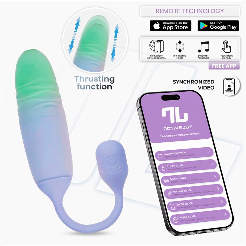 NexEgg Motion Vibrating Egg with Thrusting App Lilac/Pistachio