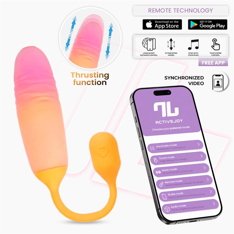 NexEgg Motion Vibrating Egg with Thrusting App Orange/Pink