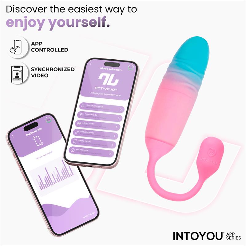 NexEgg Motion Vibrating Egg with Thrusting App Pink/Turquoise - Image 2