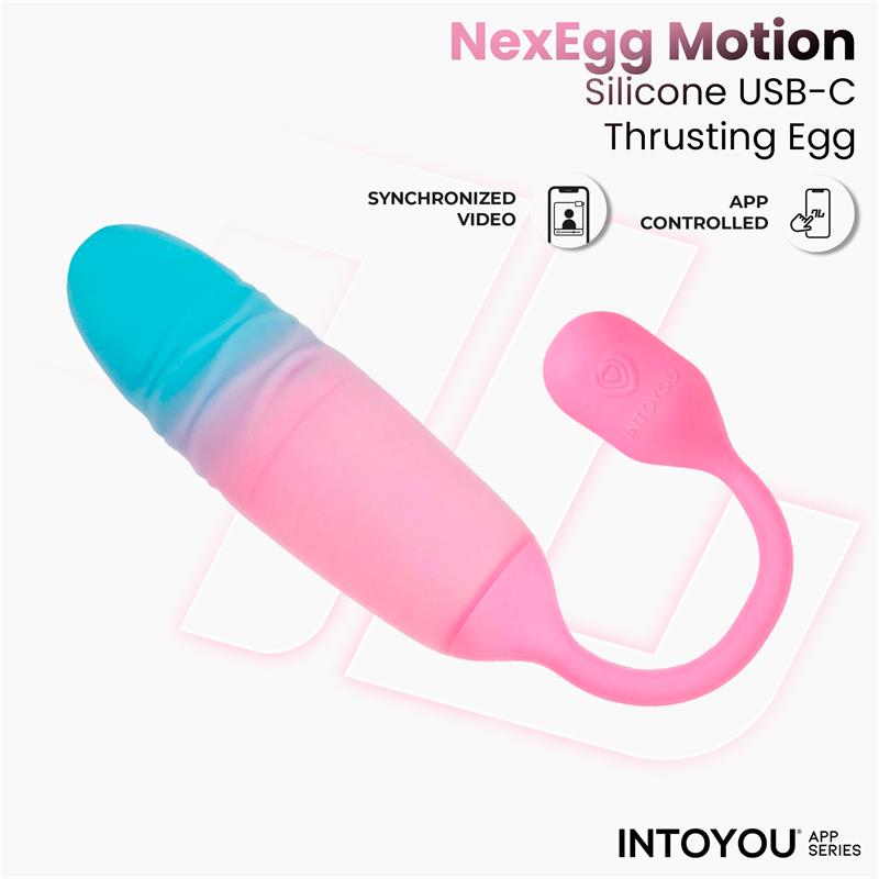 NexEgg Motion Vibrating Egg with Thrusting App Pink/Turquoise - Image 3