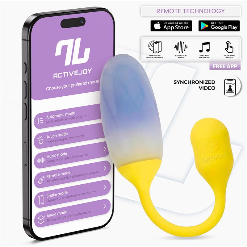 NexEgg Vibrating Egg Double Silicone Layer App Yellow/Purple