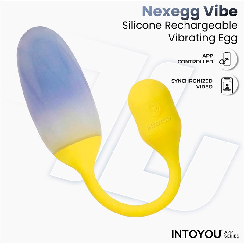 NexEgg Vibrating Egg Double Silicone Layer App Yellow/Purple - Image 6