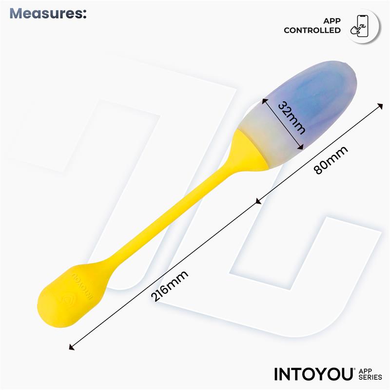 NexEgg Vibrating Egg Double Silicone Layer App Yellow/Purple - Image 10