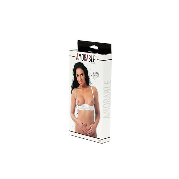 Rimba Amorable 1/4 Cup Bra White - Image 2