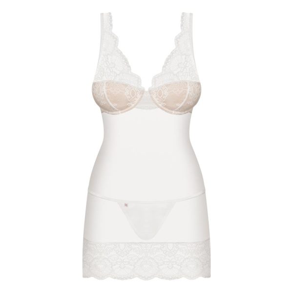 853-CHE-2 Chemise AND Thong White - Image 3