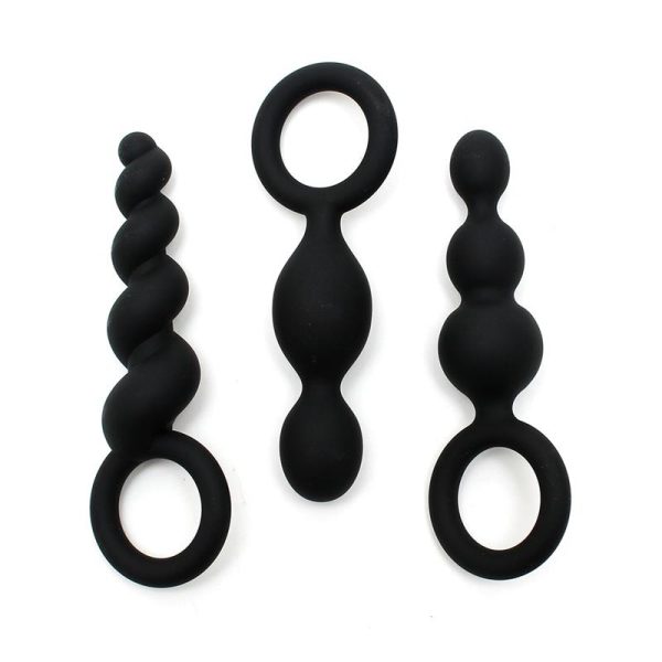 Pack of 3 Plugs Silicone Black - Image 2