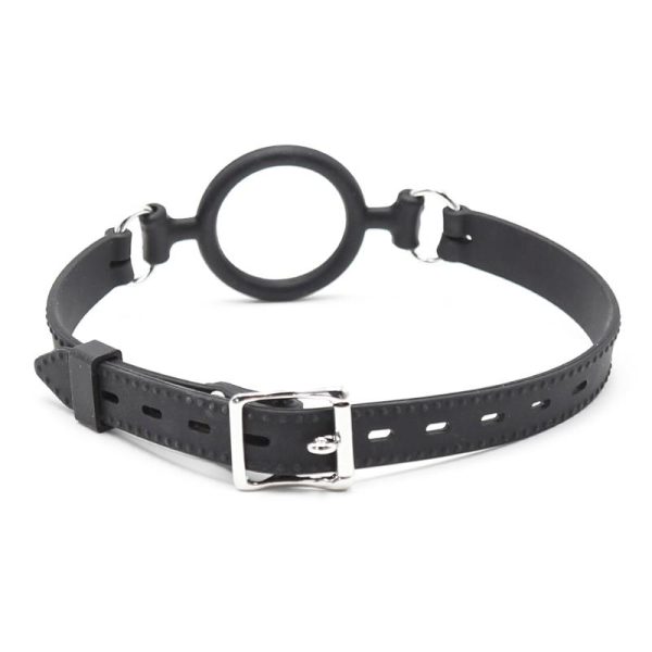 O Ring Ball Gag 5 cm Black - Image 5